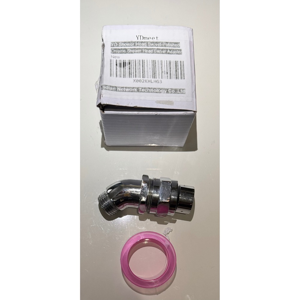 YDmeet Shower Head‎ Swivel Adapter Polished Chrome Brass Ball Joint G1/2